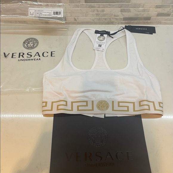 VERSACE GRECA BORDER SPORTS BRA Size 3 - Picture 2 of 6